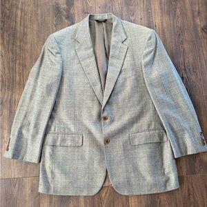 Southwick Men's Sport Coat Tan Windowpane Check Size 42R